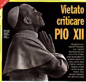 Copertina de L'Espresso - sulle critiche a Pio Dodicesimo