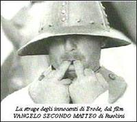 Un fotogramma della strage degli innocenti dal "Vangelo secondo Matteo" di Pasolini Un fotogramma della strage degli innocenti dal "Vangelo secondo Matteo" di Pasolini